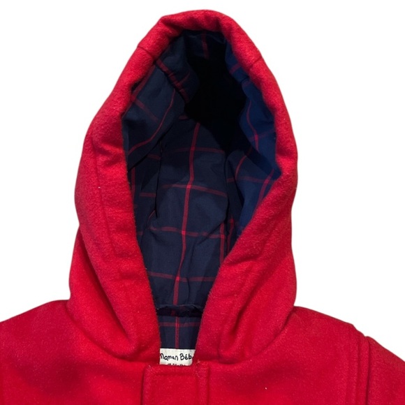 Kids JoJo Mama Bebe Vibrant Red 18-24 Month Toggle Jacket with Zipper - Picture 13 of 16